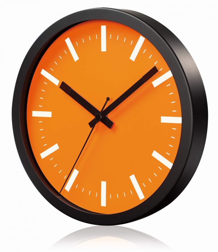 Logo trade promotional giveaways picture of: WALL CLOCK SAINT-TROPEZ, orange