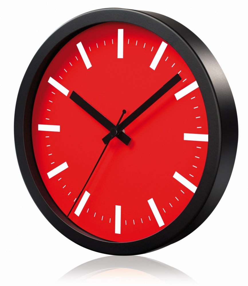 Logo trade promotional items picture of: WALL CLOCK SAINT-TROPEZ, red