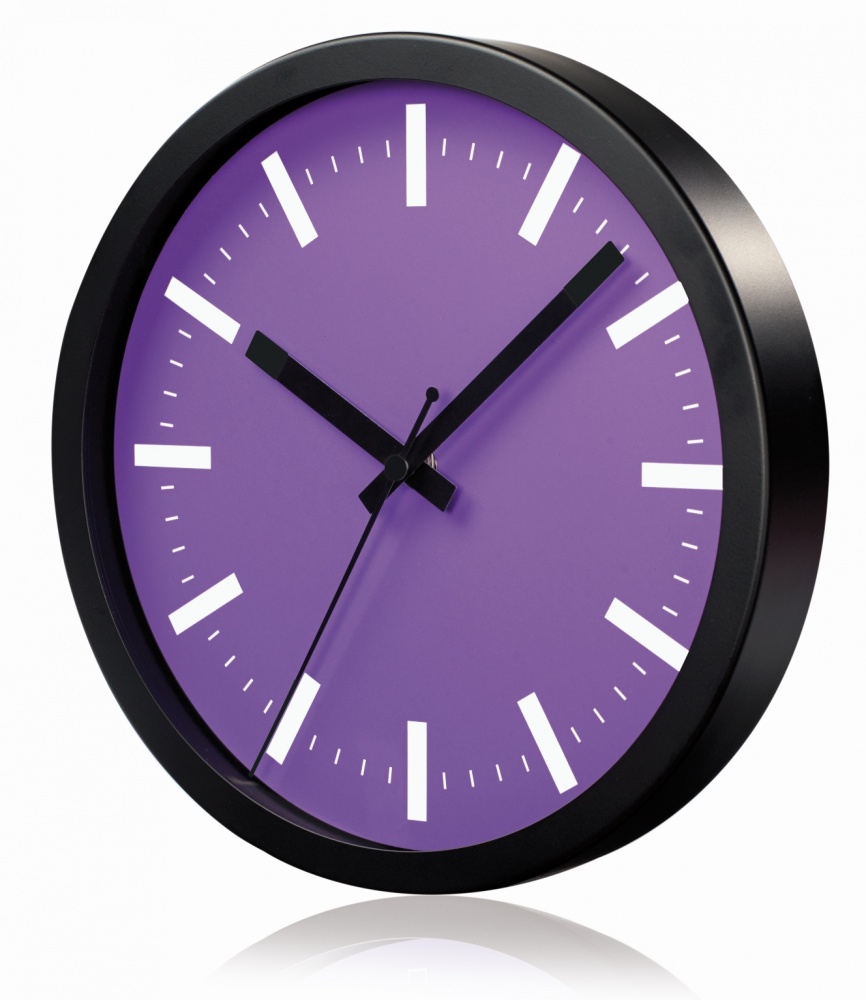 Logo trade promotional products picture of: WALL CLOCK SAINT-TROPEZ, purple