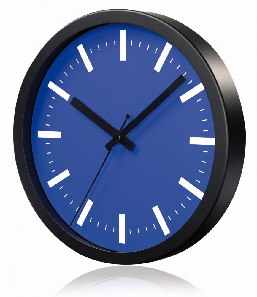 Logo trade promotional items image of: WALL CLOCK SAINT-TROPEZ, blue