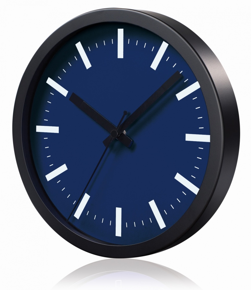 Logotrade corporate gift picture of: WALL CLOCK SAINT-TROPEZ, navy blue