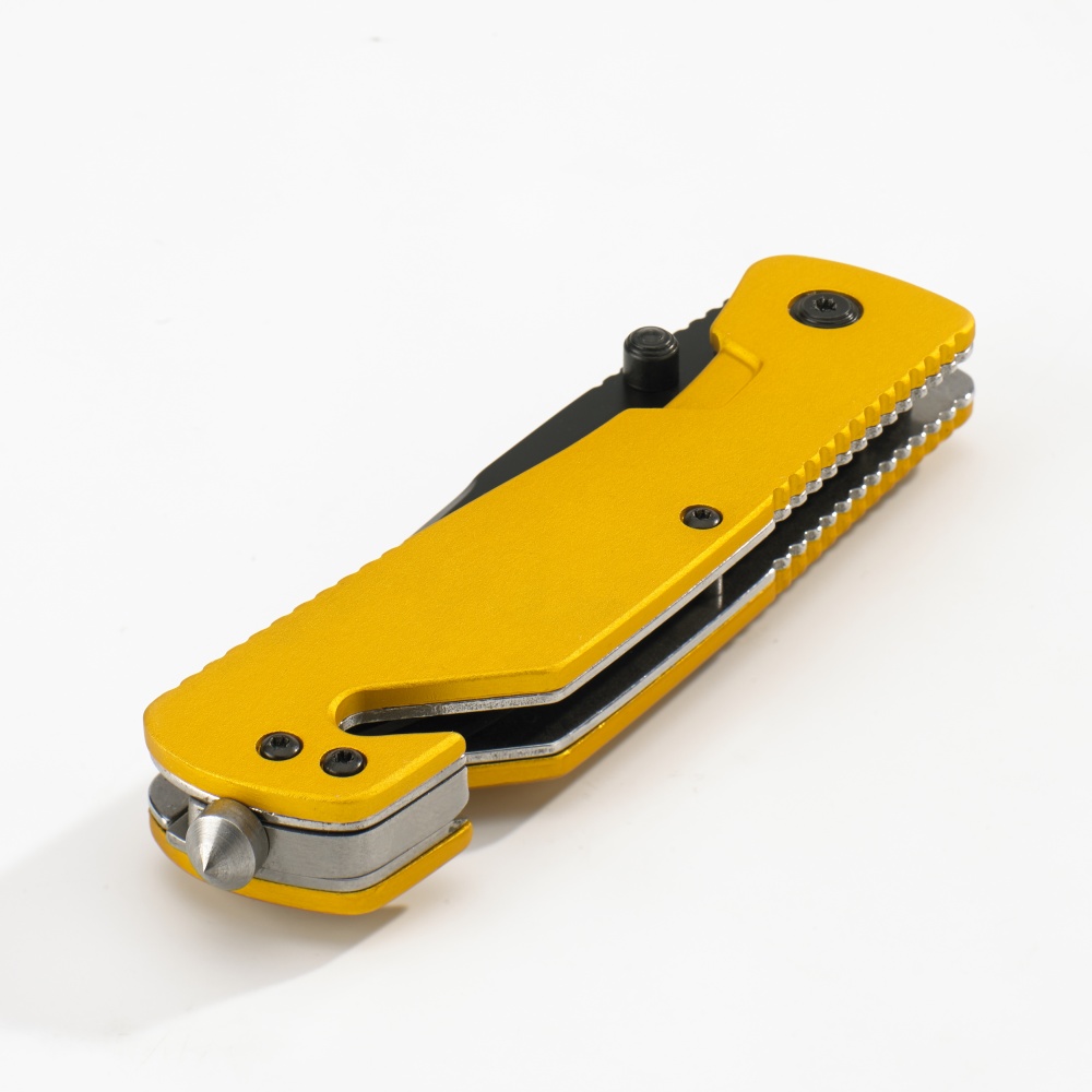 Logo trade corporate gift photo of: EMERGENCY CAR KNIFE EXTREME 3in1, yellow