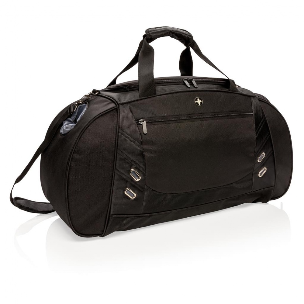 Logo trade promotional gift photo of: Swiss Peak weekend/sports bag, black