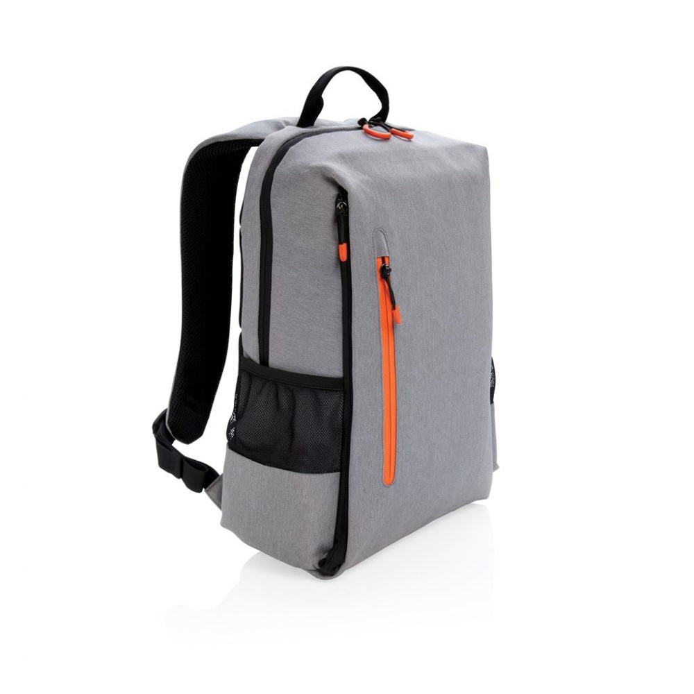 Logo trade advertising product photo of: Lima 15" RFID & USB laptop backpack, grey