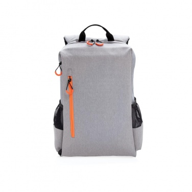 Logo trade promotional gifts picture of: Lima 15" RFID & USB laptop backpack, grey