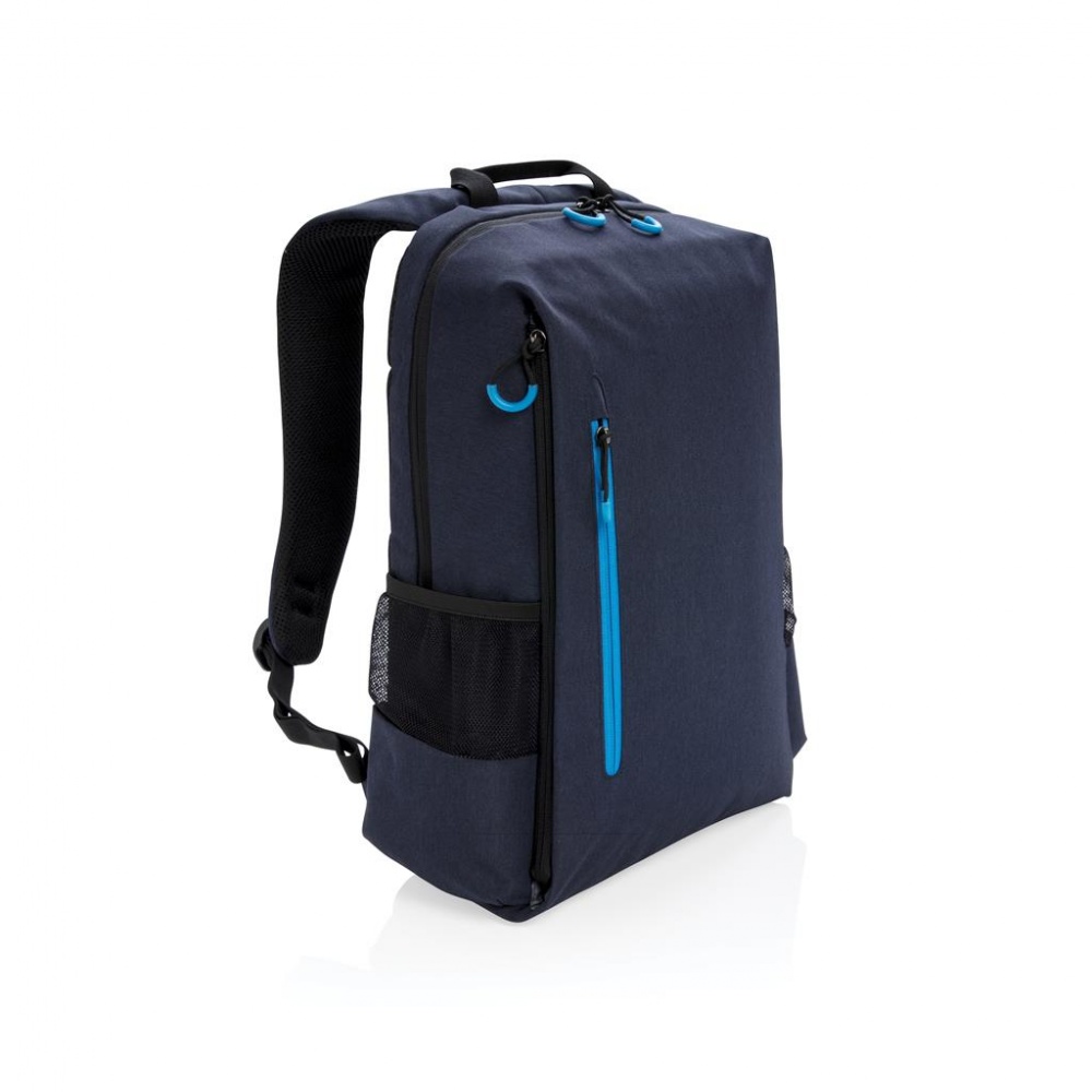 Logotrade promotional merchandise photo of: Lima 15" RFID & USB laptop backpack, navy