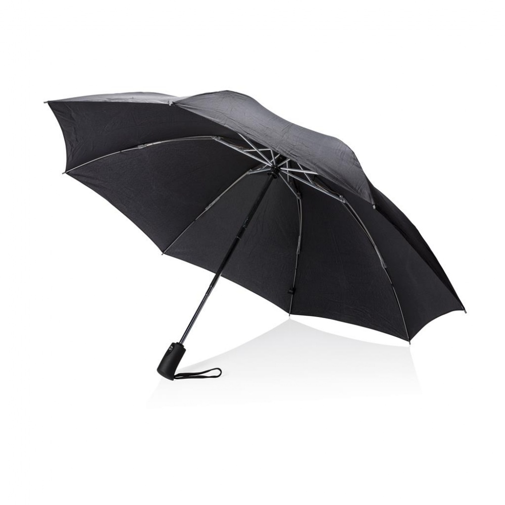 Logotrade promotional giveaways photo of: Swiss Peak 23" foldable reversible umbrella, black