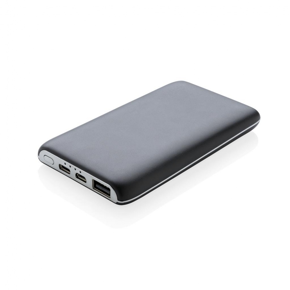 Logo trade promotional product photo of: 4.000 mAh wireless powerbank with suction pads, black