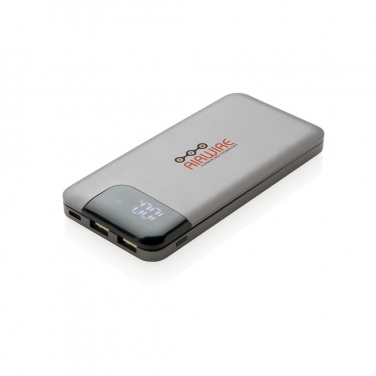 Logo trade advertising products image of: Swiss Peak 8.000 mAh powerbank, grey