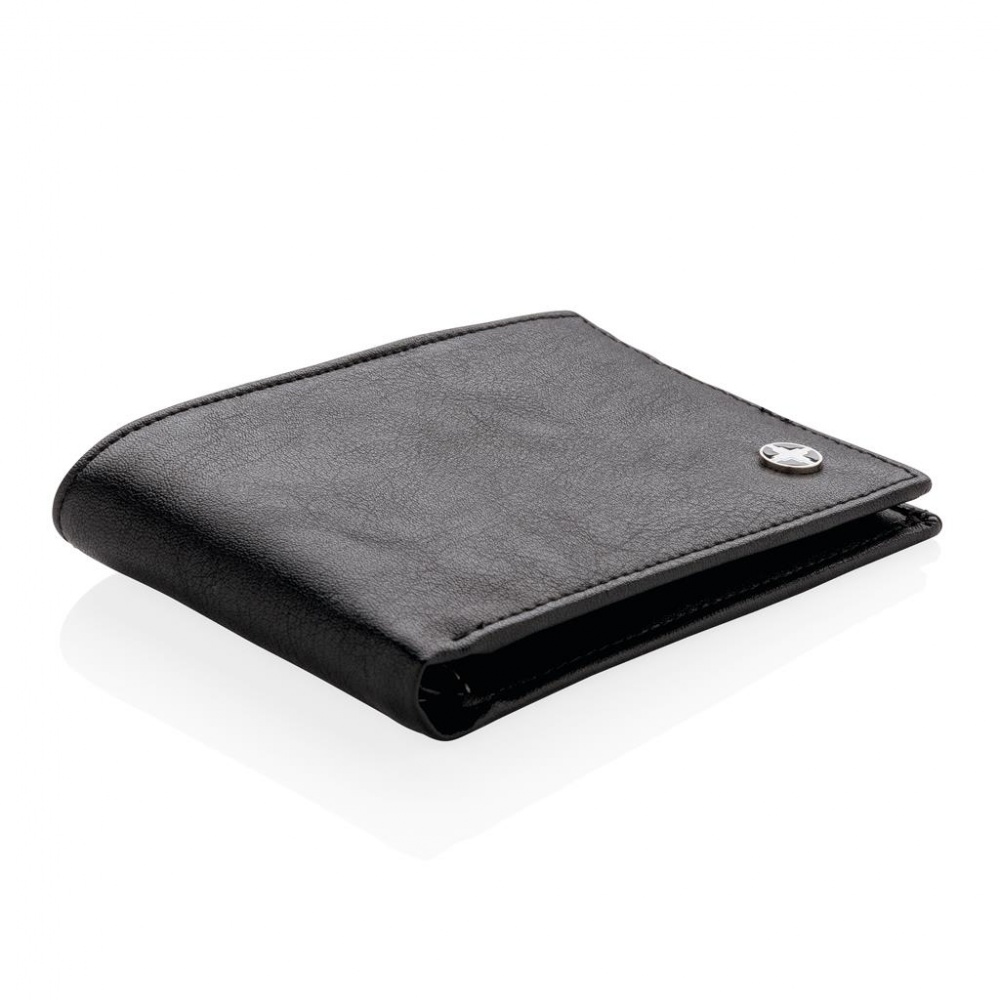 Logotrade promotional gift image of: Swiss Peak RFID anti-skimming wallet, black