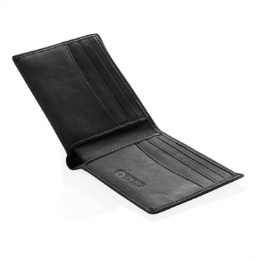 Logo trade business gift photo of: Swiss Peak RFID anti-skimming wallet, black