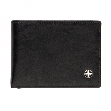 Logo trade promotional items image of: Swiss Peak RFID anti-skimming wallet, black