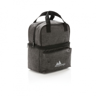 Logo trade promotional merchandise photo of: Cooler bag with 2 insulated compartments, anthracite