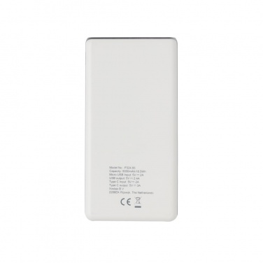 Logo trade business gifts image of: Ultra fast 5.000 mAh powerbank, white