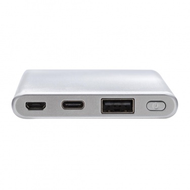 Logo trade promotional items image of: Ultra fast 5.000 mAh powerbank, white