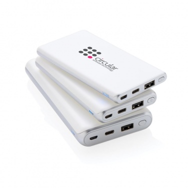 Logotrade promotional products photo of: Ultra fast 5.000 mAh powerbank, white