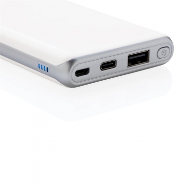 Logotrade advertising products photo of: Ultra fast 10.000 mAh powerbank with PD, white