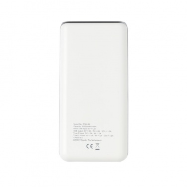 Logotrade promotional items photo of: Ultra fast 20.000 mAh powerbank with PD, white