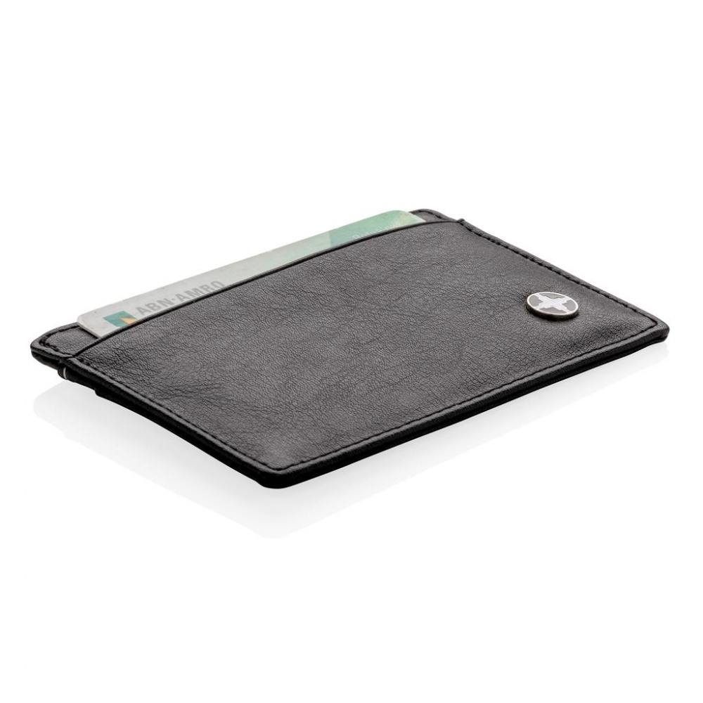 Logotrade promotional item picture of: Swiss Peak RFID anti-skimming card holder, black