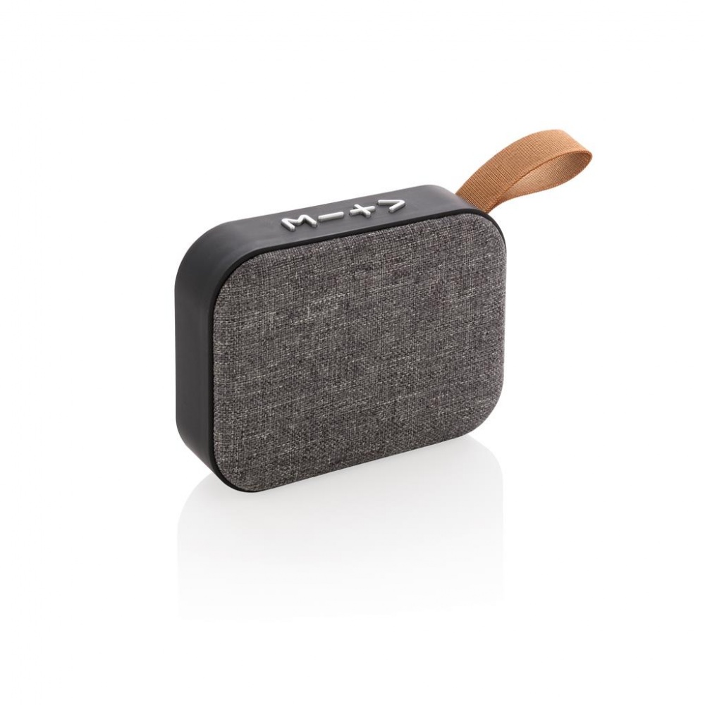 Logo trade promotional giveaway photo of: Fabric trend speaker, anthracite