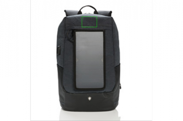 Logotrade promotional item image of: Swiss Peak eclipse solar backpack, black