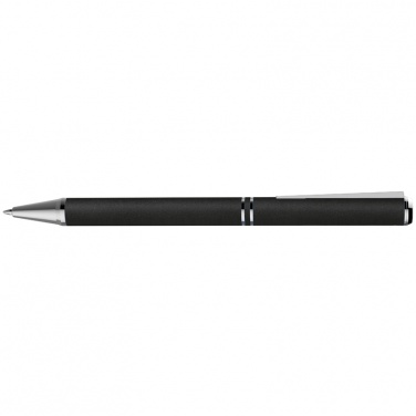 Logo trade promotional items picture of: Metal ballpen with zig-zag clip, black