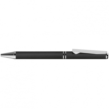 Logo trade promotional giveaways picture of: Metal ballpen with zig-zag clip, black