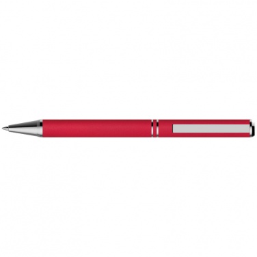 Logotrade corporate gifts photo of: Metal ballpen with zig-zag clip, red