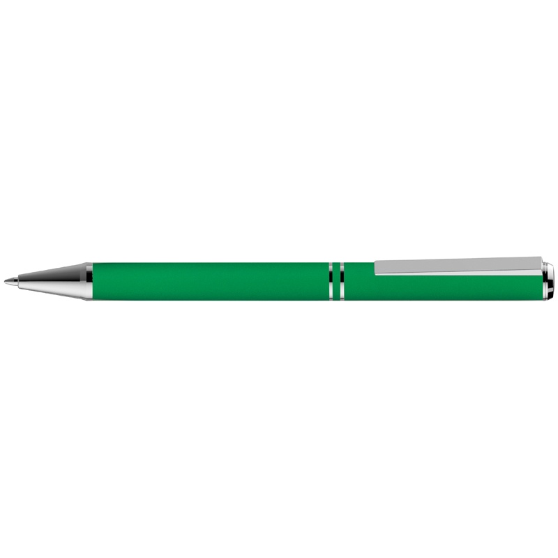 Logotrade promotional merchandise image of: Metal ballpen with zig-zag clip, green