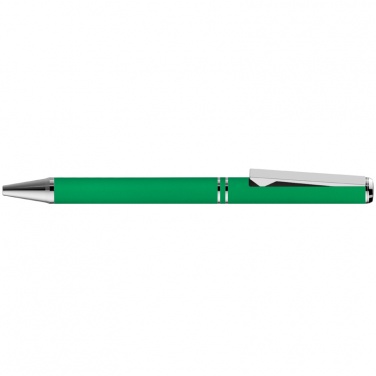 Logotrade promotional merchandise picture of: Metal ballpen with zig-zag clip, green