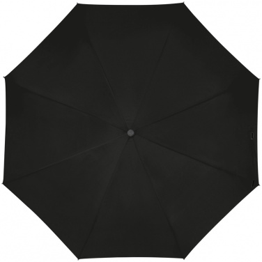 Logo trade promotional giveaway photo of: Automatic pocket umbrella with carabiner handle, Black