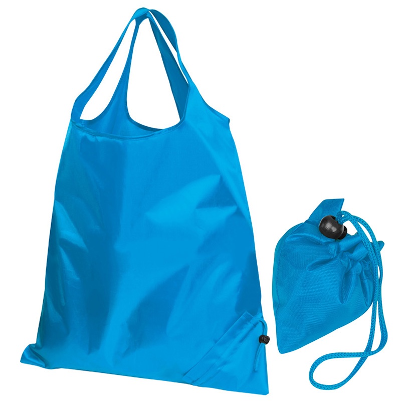 Logo trade promotional gifts image of: Foldable shopping bag ELDORADO, Blue