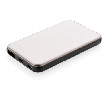 Logotrade promotional gifts photo of: Pocket-size 5.000 mAh powerbank, grey