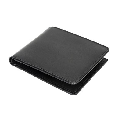 Logotrade promotional product picture of: Mauro Conti leather wallet, RFID protection, black