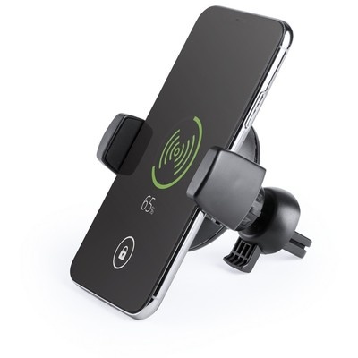 Logo trade promotional giveaways picture of: Mobile phone holder for car, wireless charger