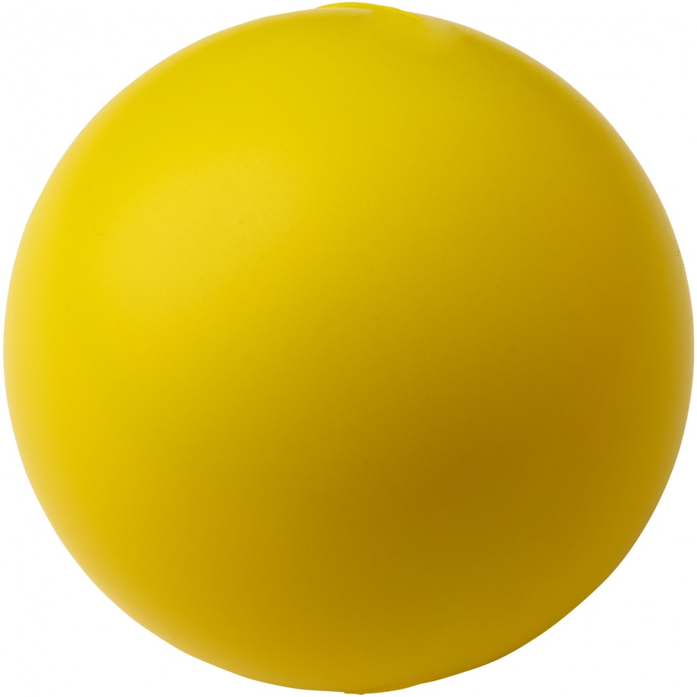 Logo trade corporate gifts image of: Cool round stress reliever, yellow