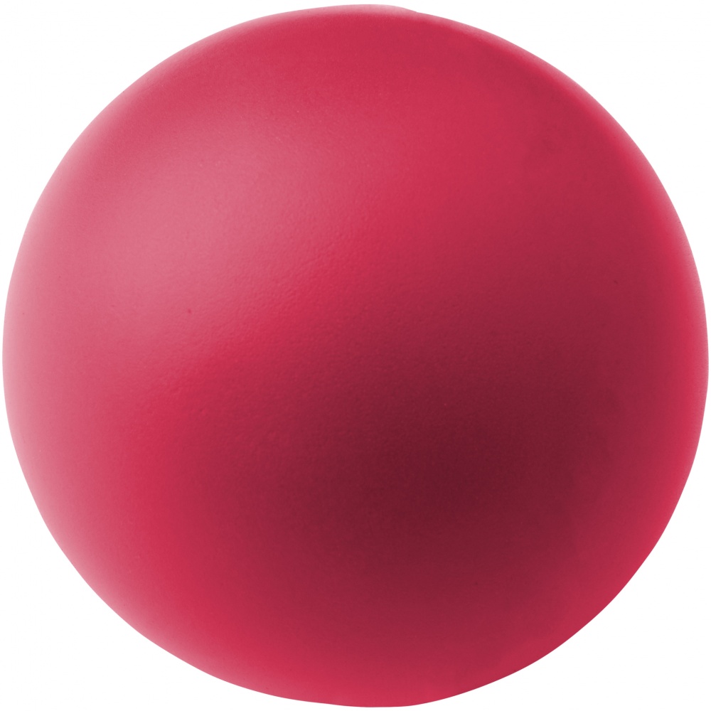 Logo trade promotional item photo of: Cool round stress reliever, magenta