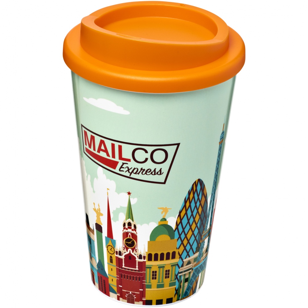 Logo trade promotional gifts picture of: Brite-Americano® 350 ml insulated tumbler, orange