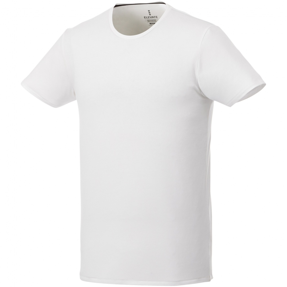 Logo trade business gift photo of: Balfour short sleeve men's organic t-shirt, white