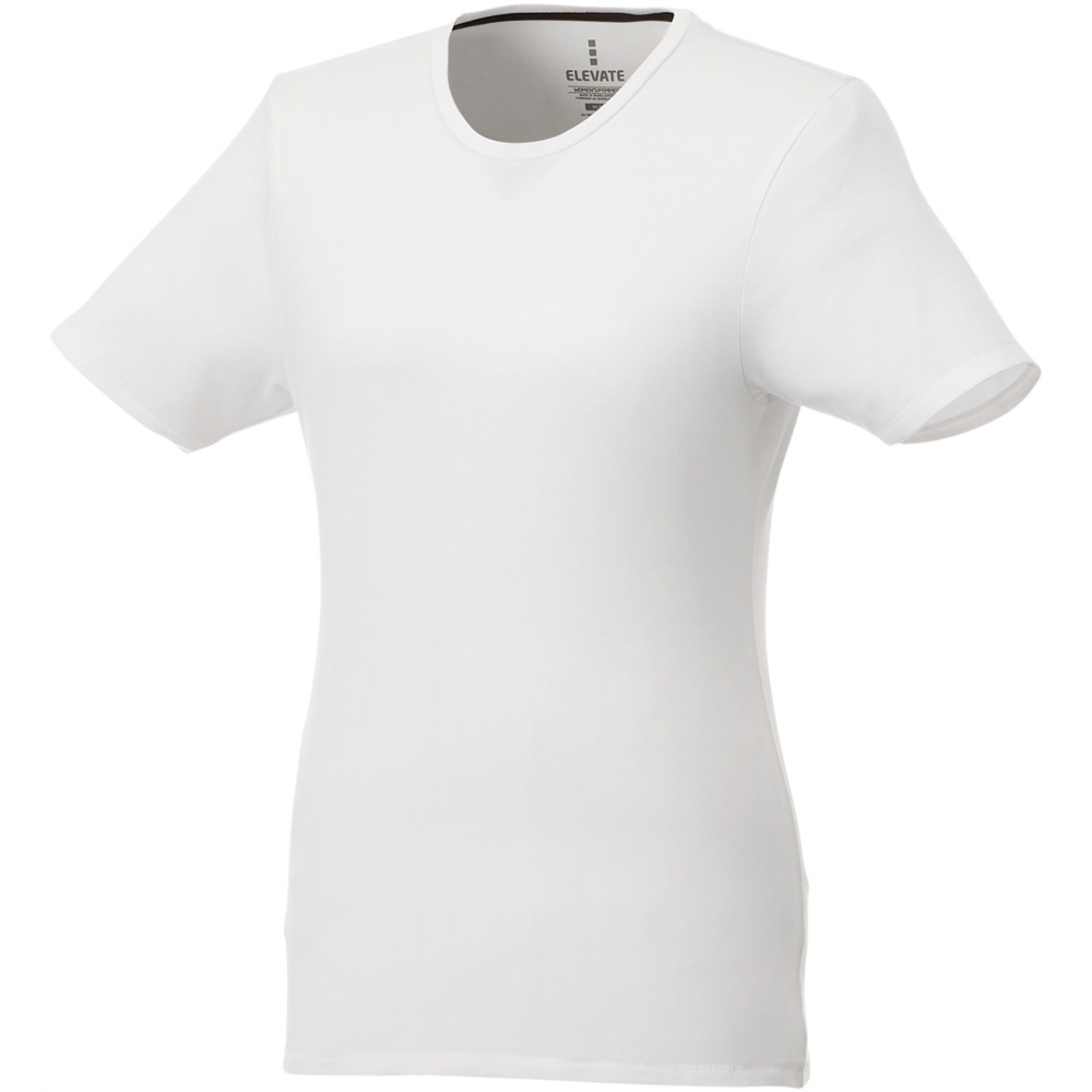 Logo trade promotional giveaways picture of: Balfour short sleeve women's organic t-shirt, White