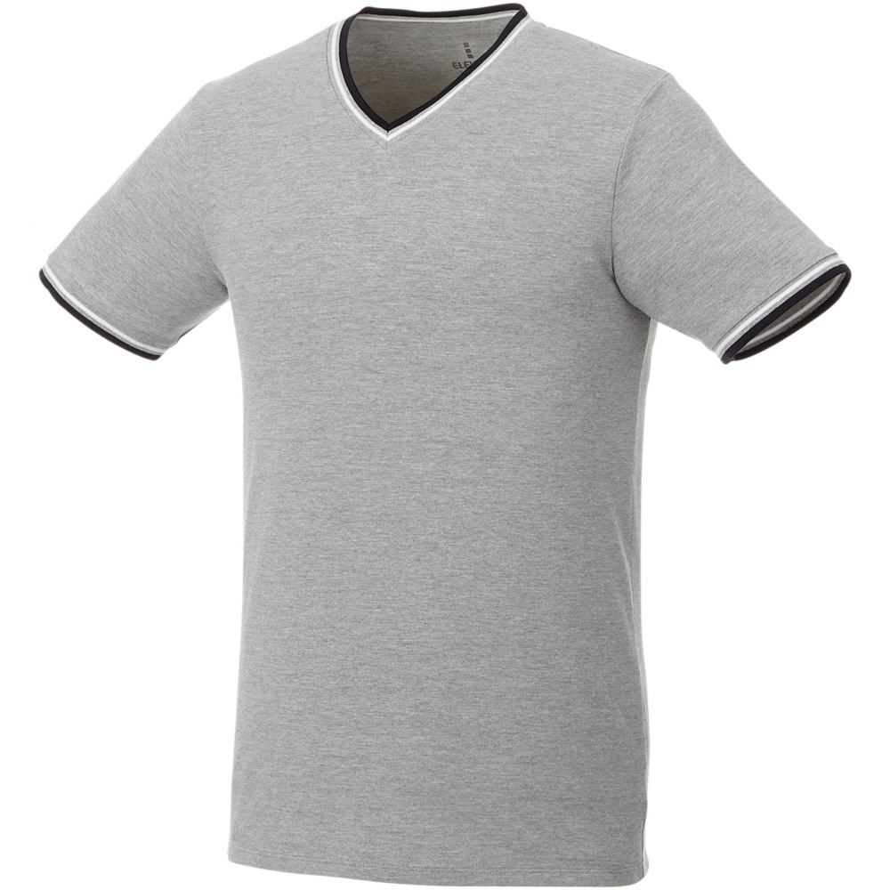 Logotrade promotional giveaway image of: Elbert short sleeve men's pique t-shirt, grey