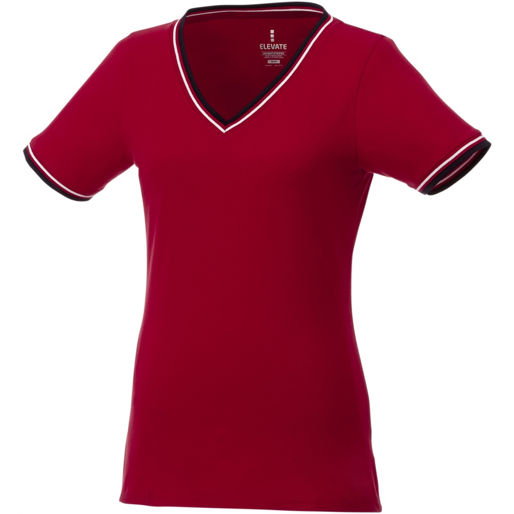 Logotrade promotional product image of: Elbert short sleeve women's pique t-shirt, red