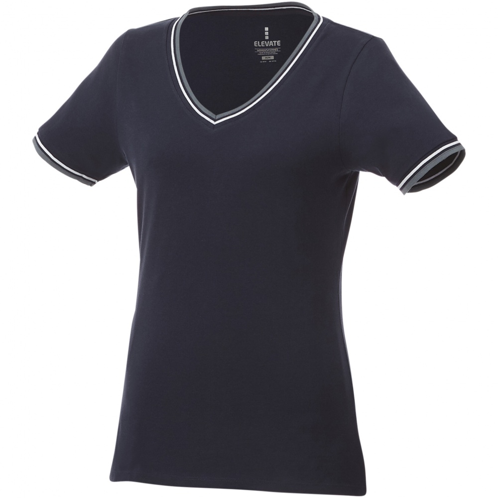 Logotrade promotional product image of: Elbert short sleeve women's pique t-shirt, dark blue