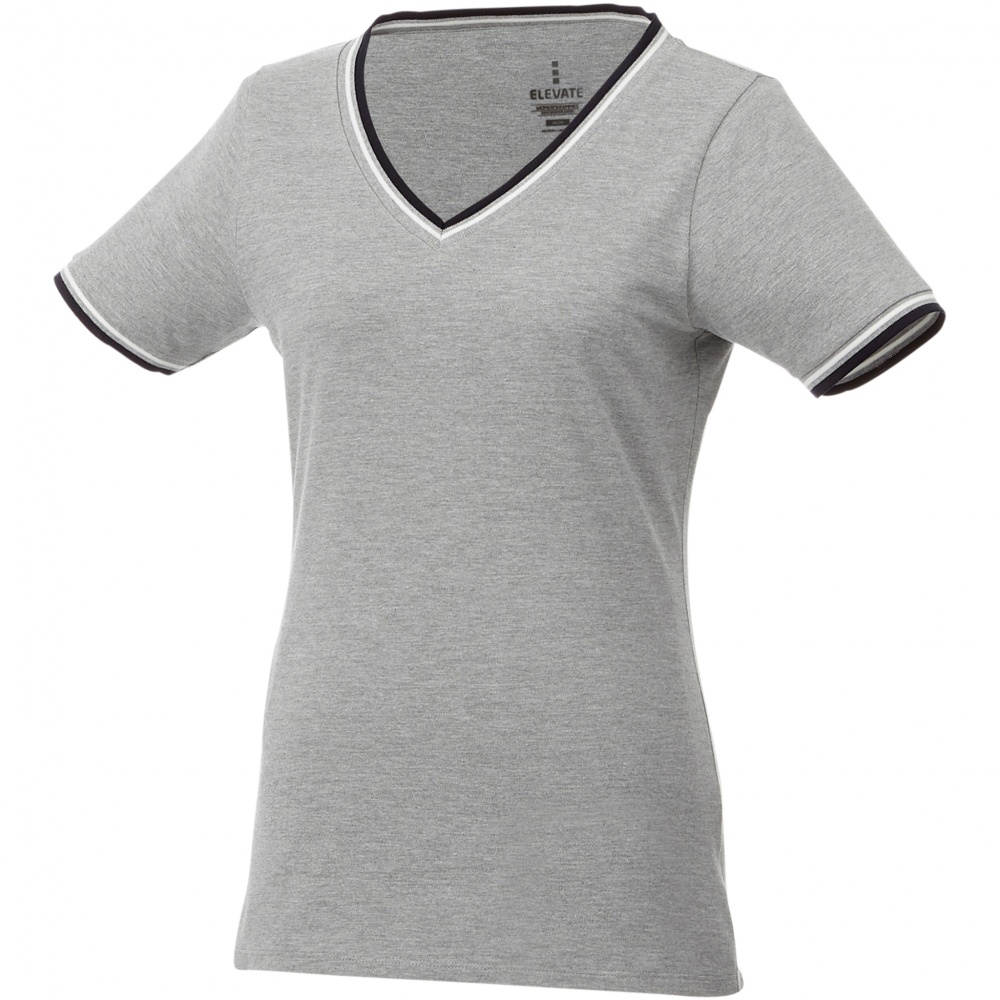 Logotrade promotional item image of: Elbert short sleeve women's pique t-shirt, grey