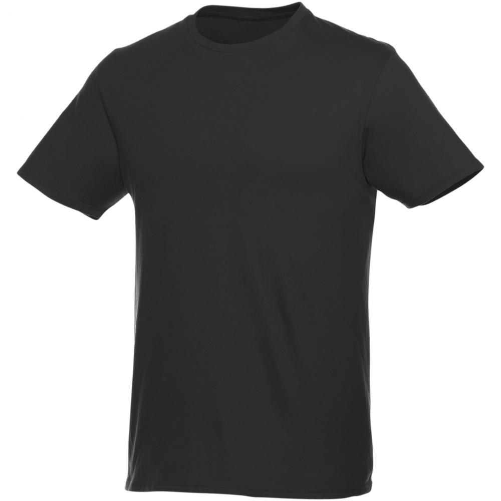 Logo trade corporate gifts image of: Heros short sleeve unisex t-shirt, black