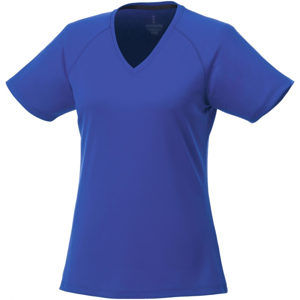 Logotrade promotional giveaway image of: Amery women's cool fit v-neck shirt, blue