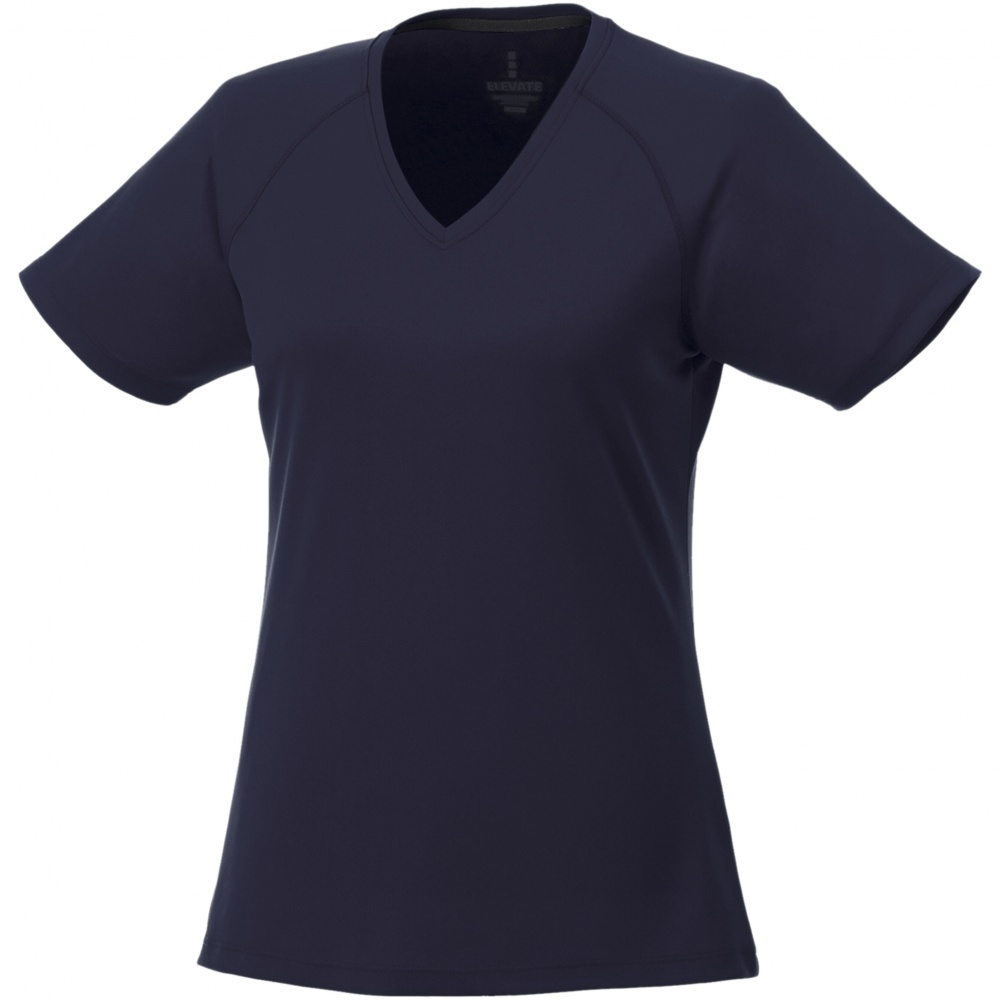 Logo trade promotional products picture of: Amery women's cool fit v-neck shirt, navy blue