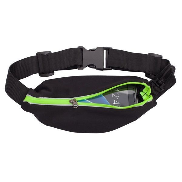 Logo trade promotional gifts picture of: Ease sports waist bag, black/light green