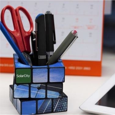 Logo trade promotional products image of: 3D Rubik's Pen Pot