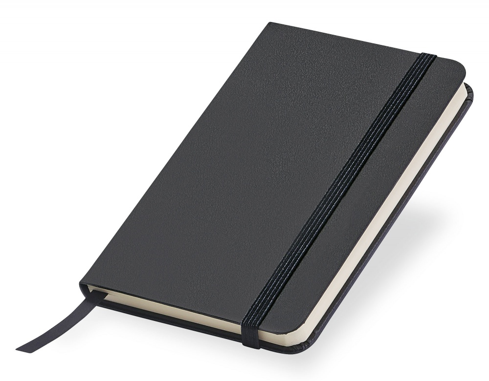 Logo trade promotional products picture of: Notebook A6, Black